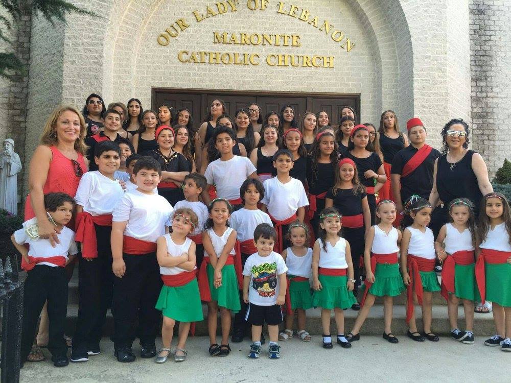 Our Lady of Lebanon dance troupe in traditional Lebanese attire at Heritage Days in Easton, PA